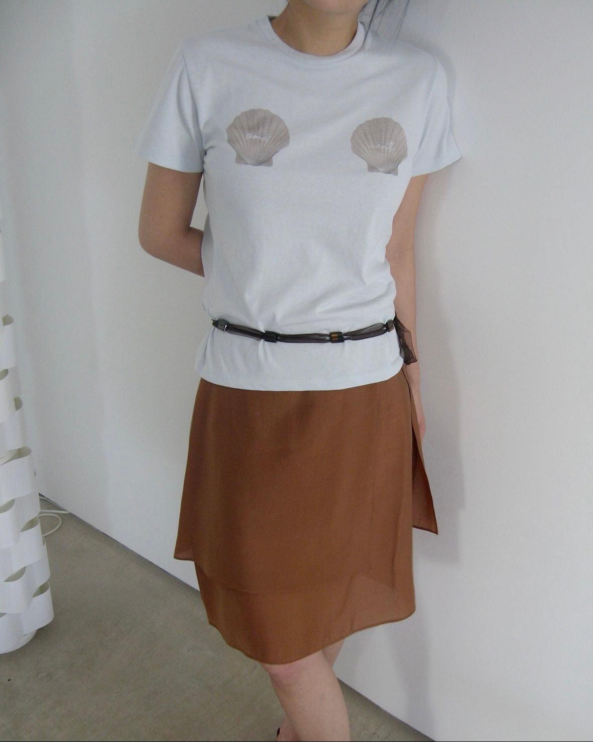 "Venus" Shell Goddess Tee (Baby Blue)