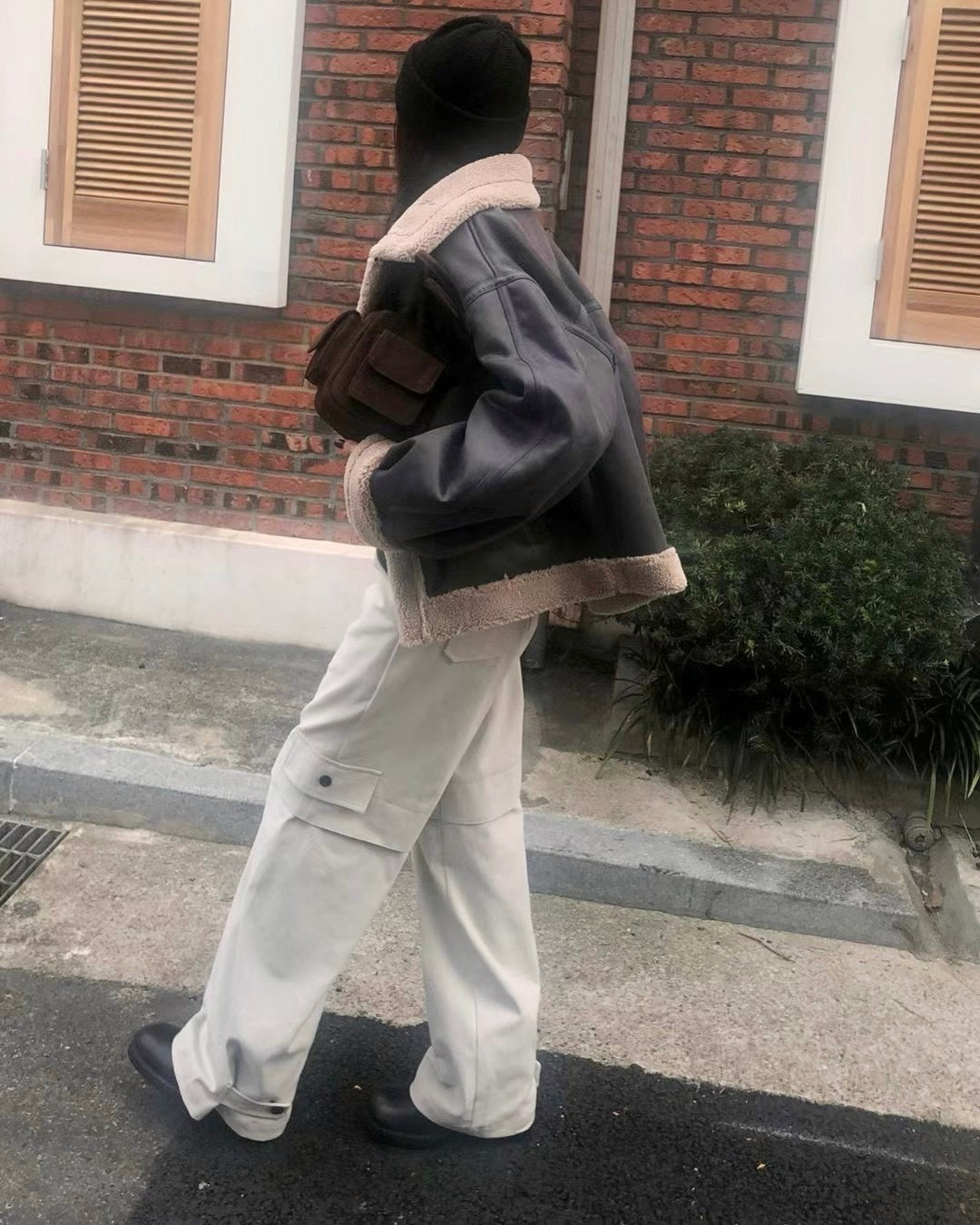 ✨推!"Jesse" Cargo Pants with Buckles (Ivory)