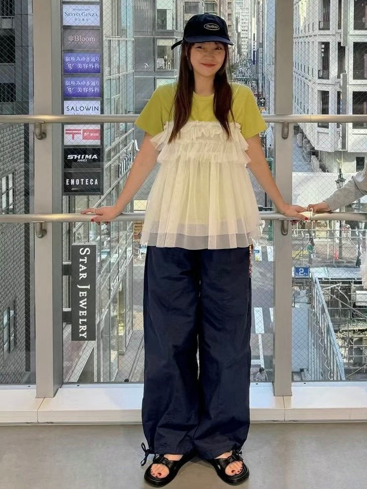 ✨推!"Pompom" Tulle Top