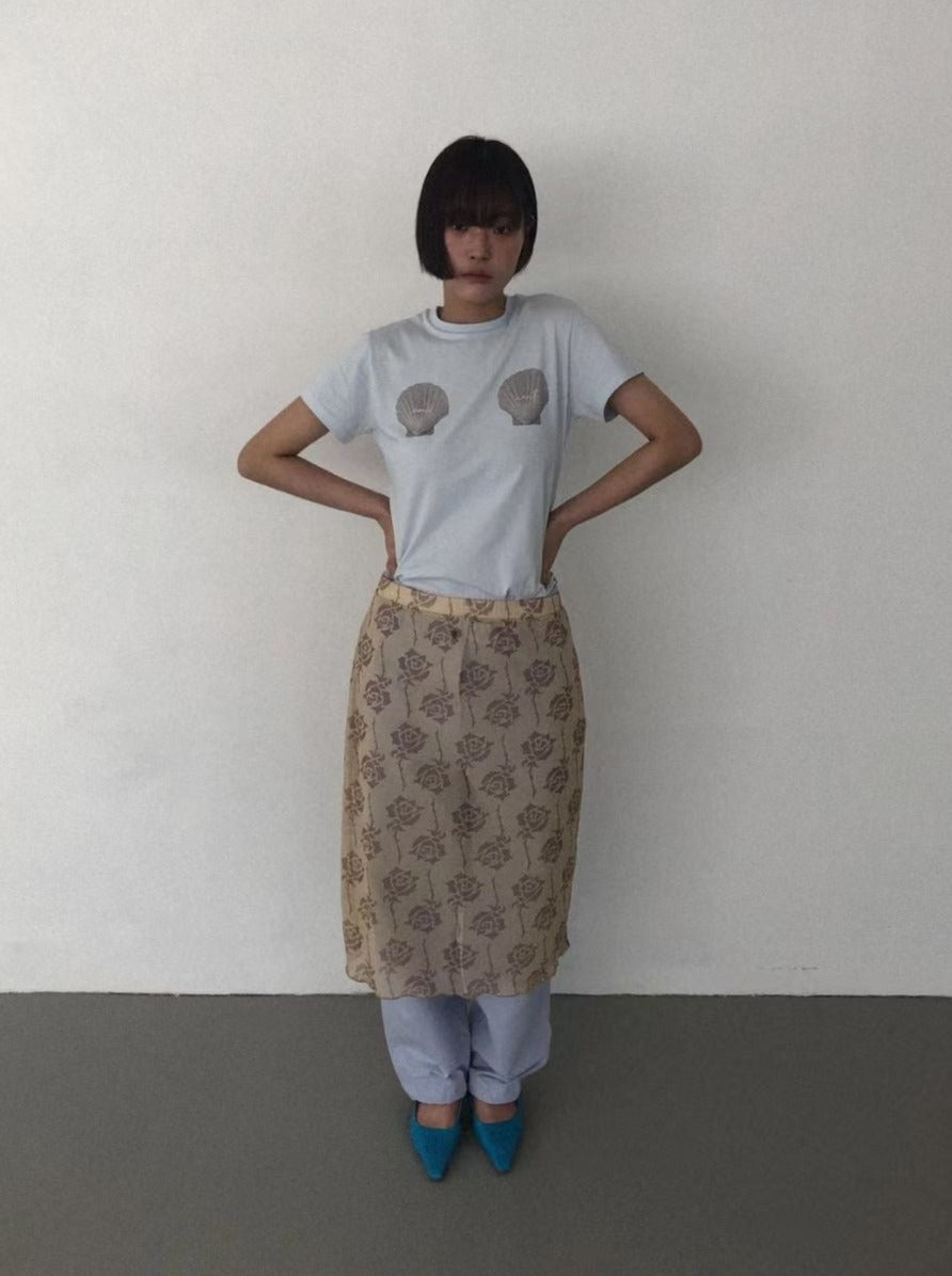 "Venus" Shell Goddess Tee (Baby Blue)