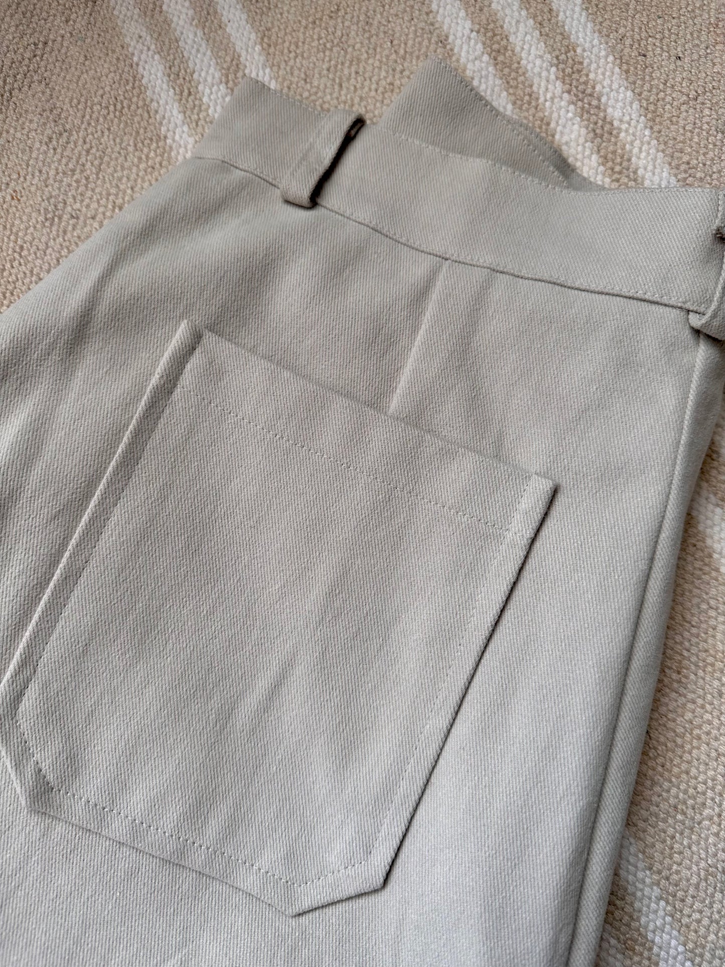 ✨推!"Jesse" Cargo Pants with Buckles (Ivory)