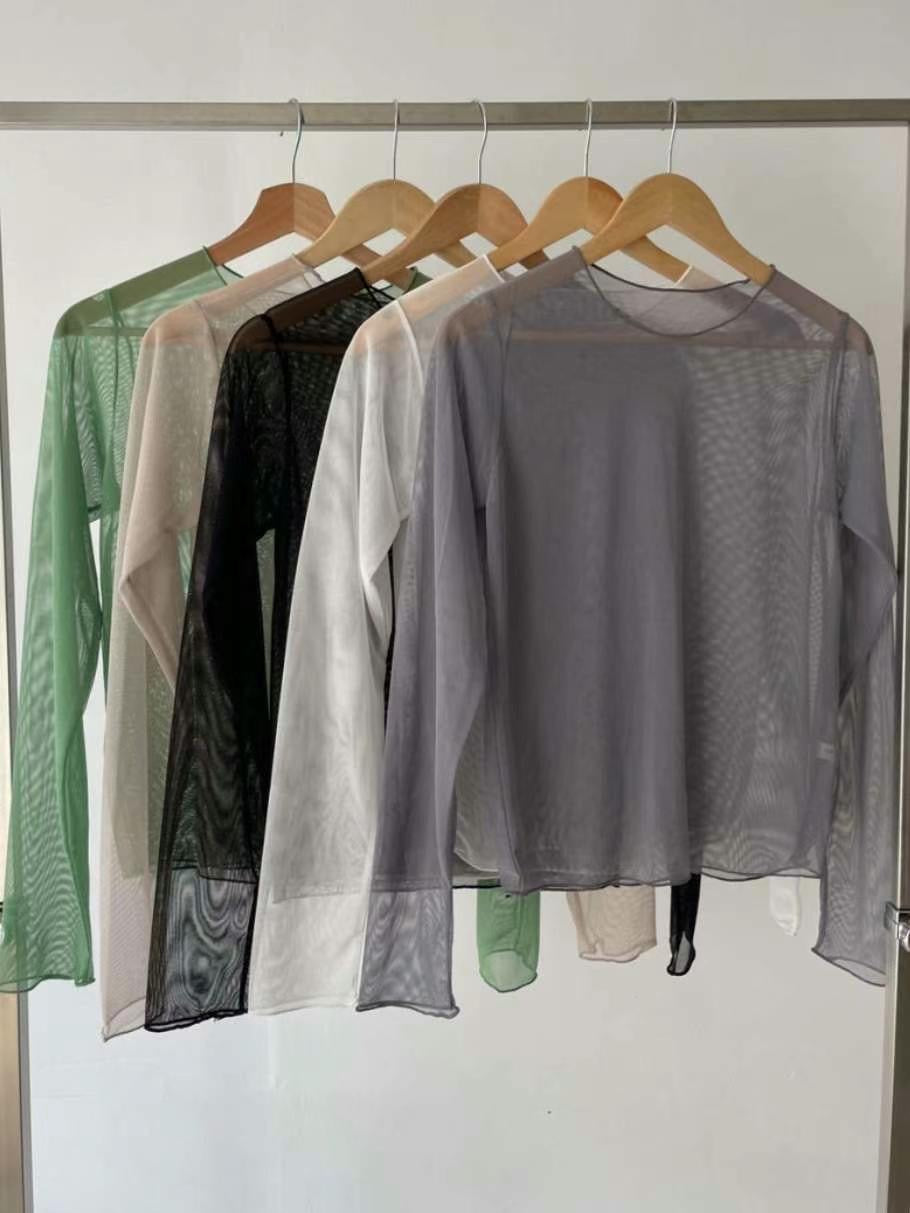 連線優惠/ See-through Layering Long Sleeves