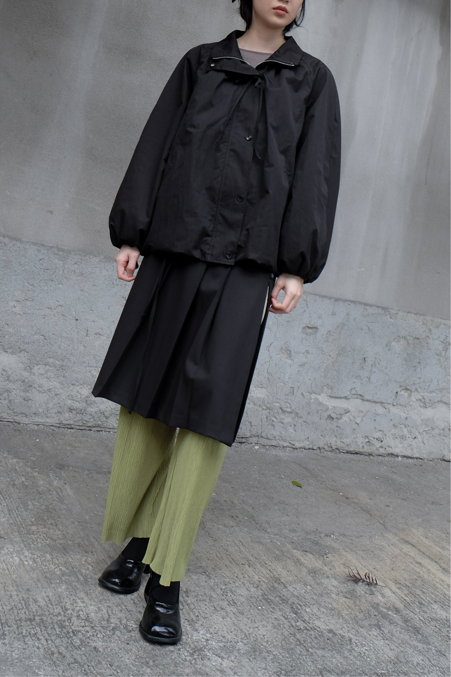 ✨推！"Eden" Puffy Windbreaker (Black)