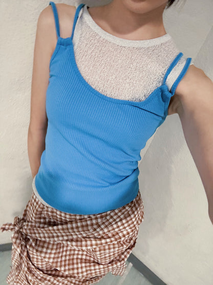 ✨推！“Liz" Cross-shoulder Two-piece (Silver Grey)