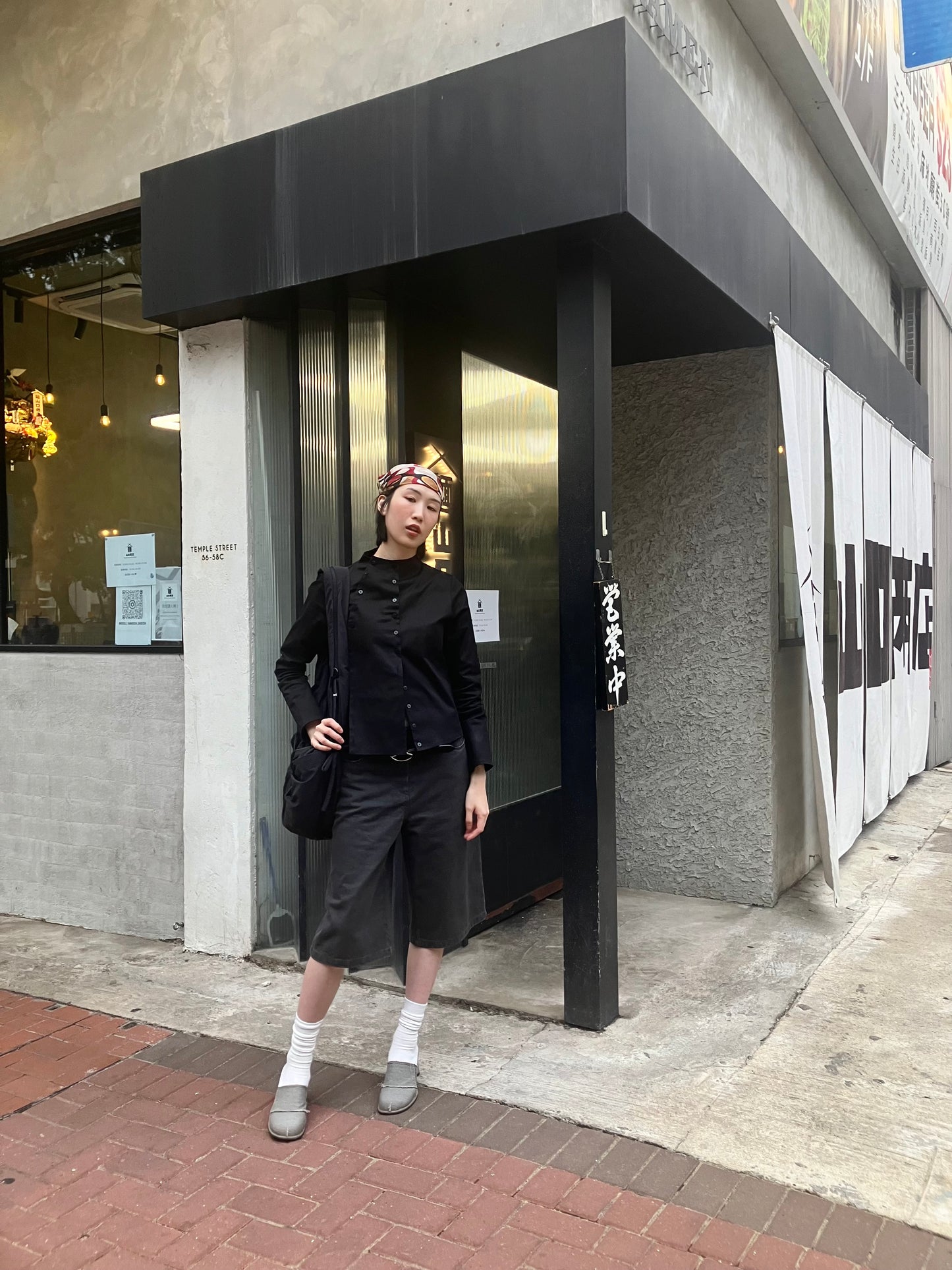 Boxy Mid-length Jorts (Charcoal/ Grey)