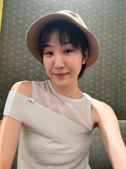✨推！“Liz" Cross-shoulder Two-piece (Silver Grey)