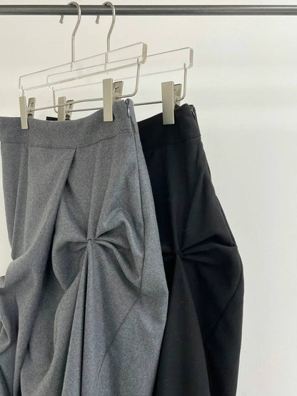 "Dahlia" 3D Bows Skirt (Grey)