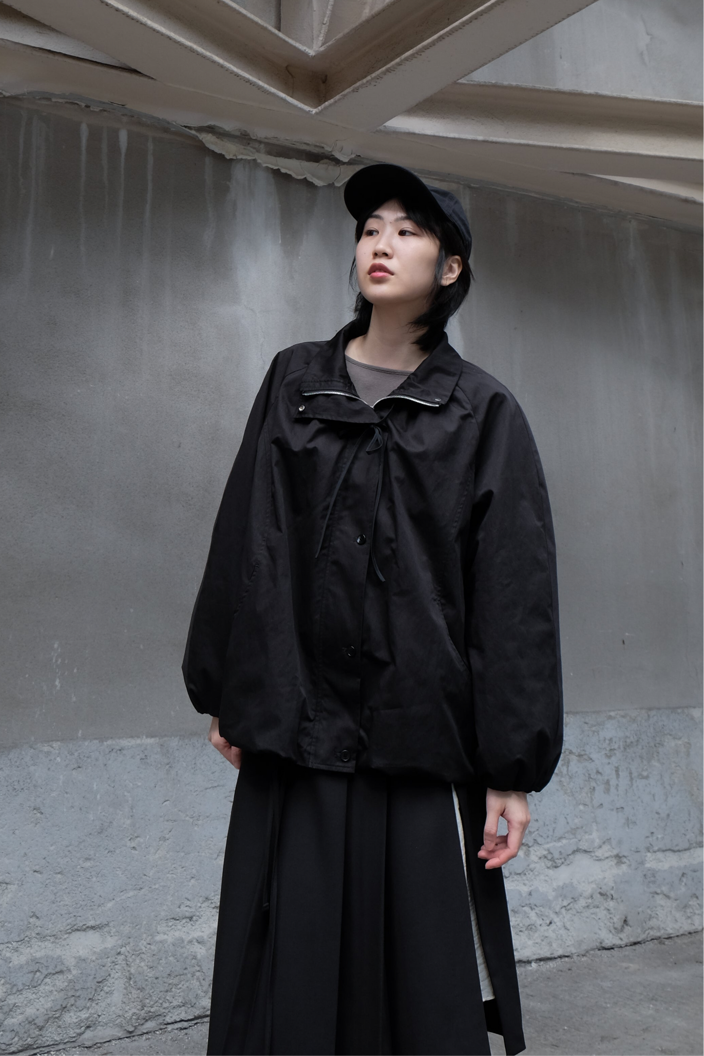✨推！"Eden" Puffy Windbreaker (Black)
