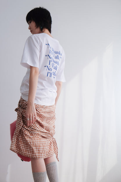 "No thanks!" Print Tee (White)