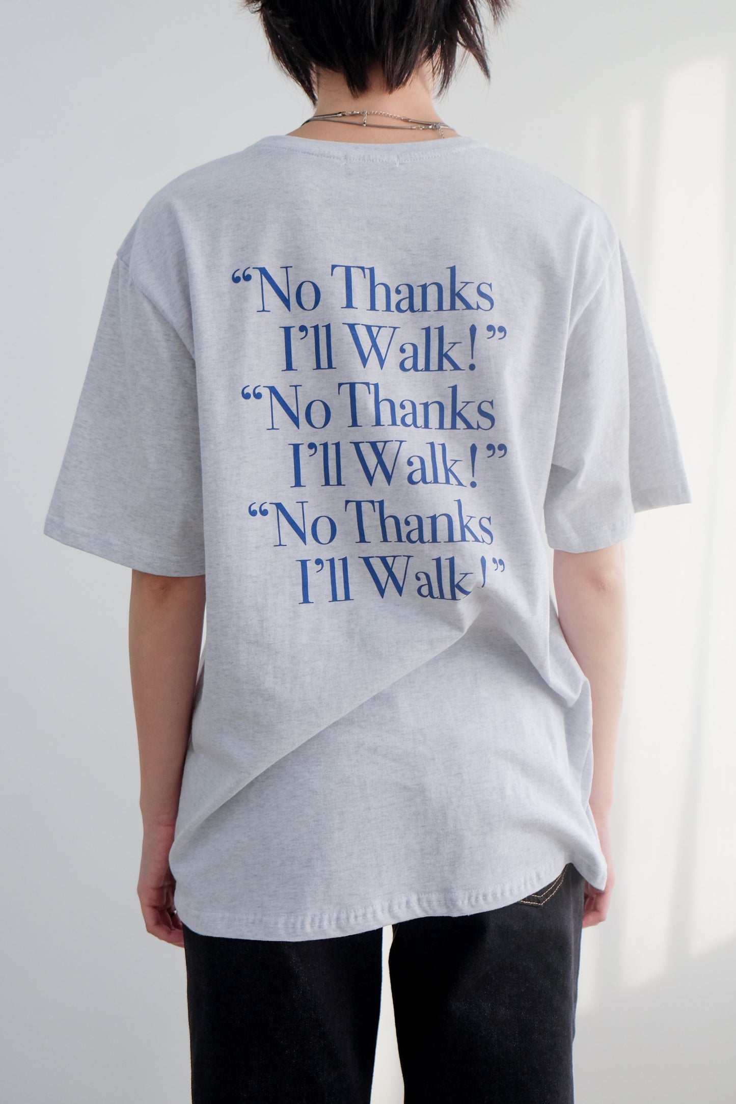 "No thanks!" Print Tee (Grey)