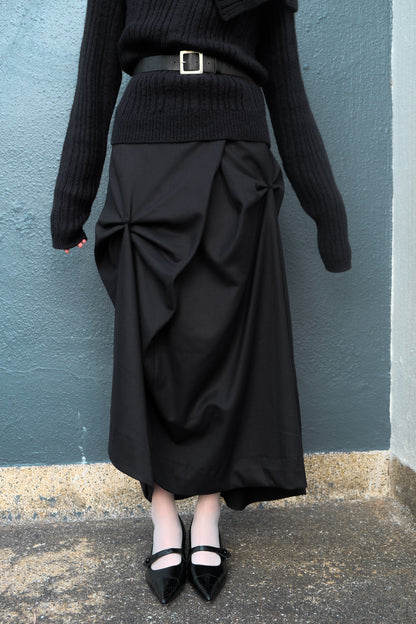"Dahlia" 3D Bows Skirt (Black)