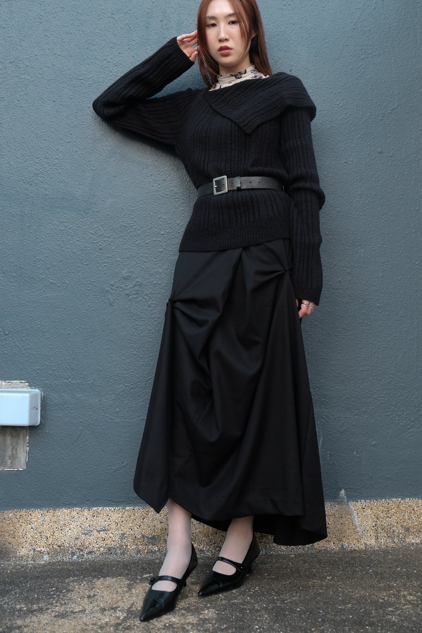"Dahlia" 3D Bows Skirt (Black)