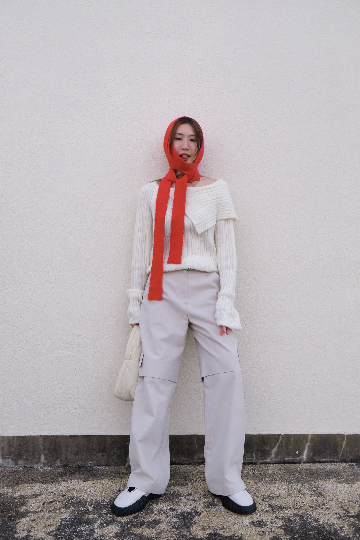 ✨推！"Jesse" Cargo Pants with Buckles (Ivory)