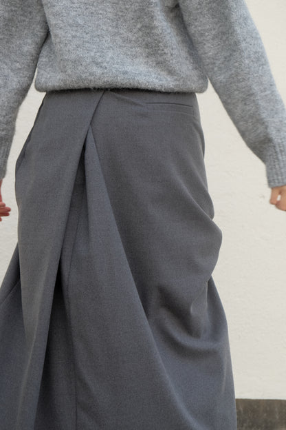 "Dahlia" 3D Bows Skirt (Grey)