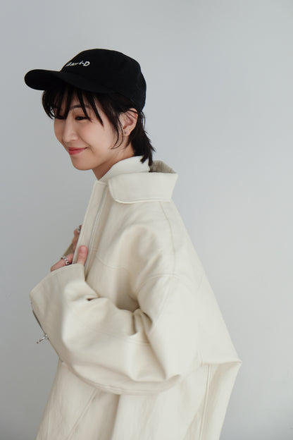 ✨推！Minimal Zips PU Leather Jacket (Cream)
