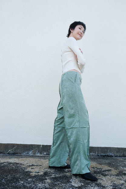 Back Open Knit Top (Lilac/ Ivory)