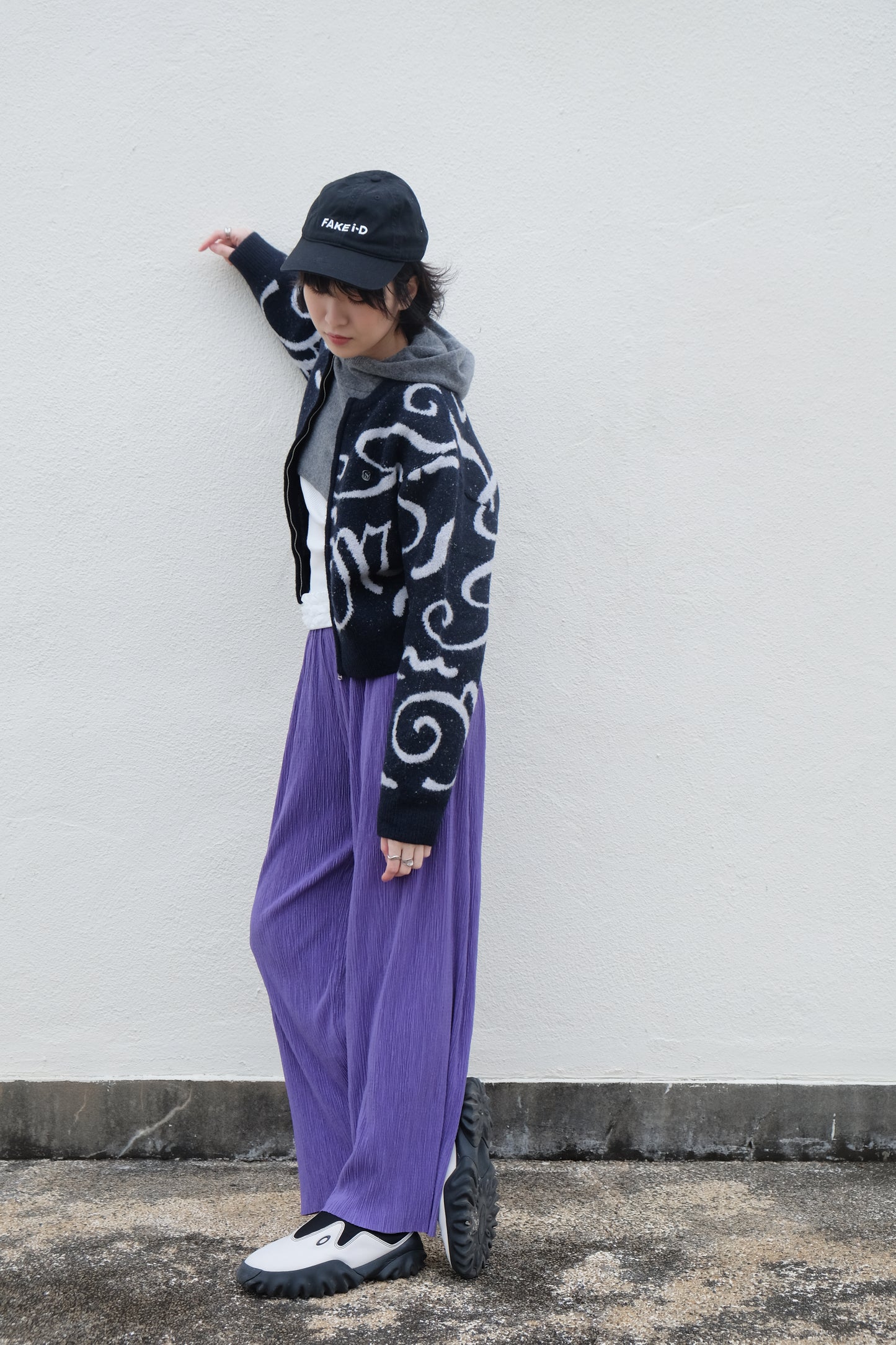 Cooling Textured Everyday Pants (Purple/ Green)