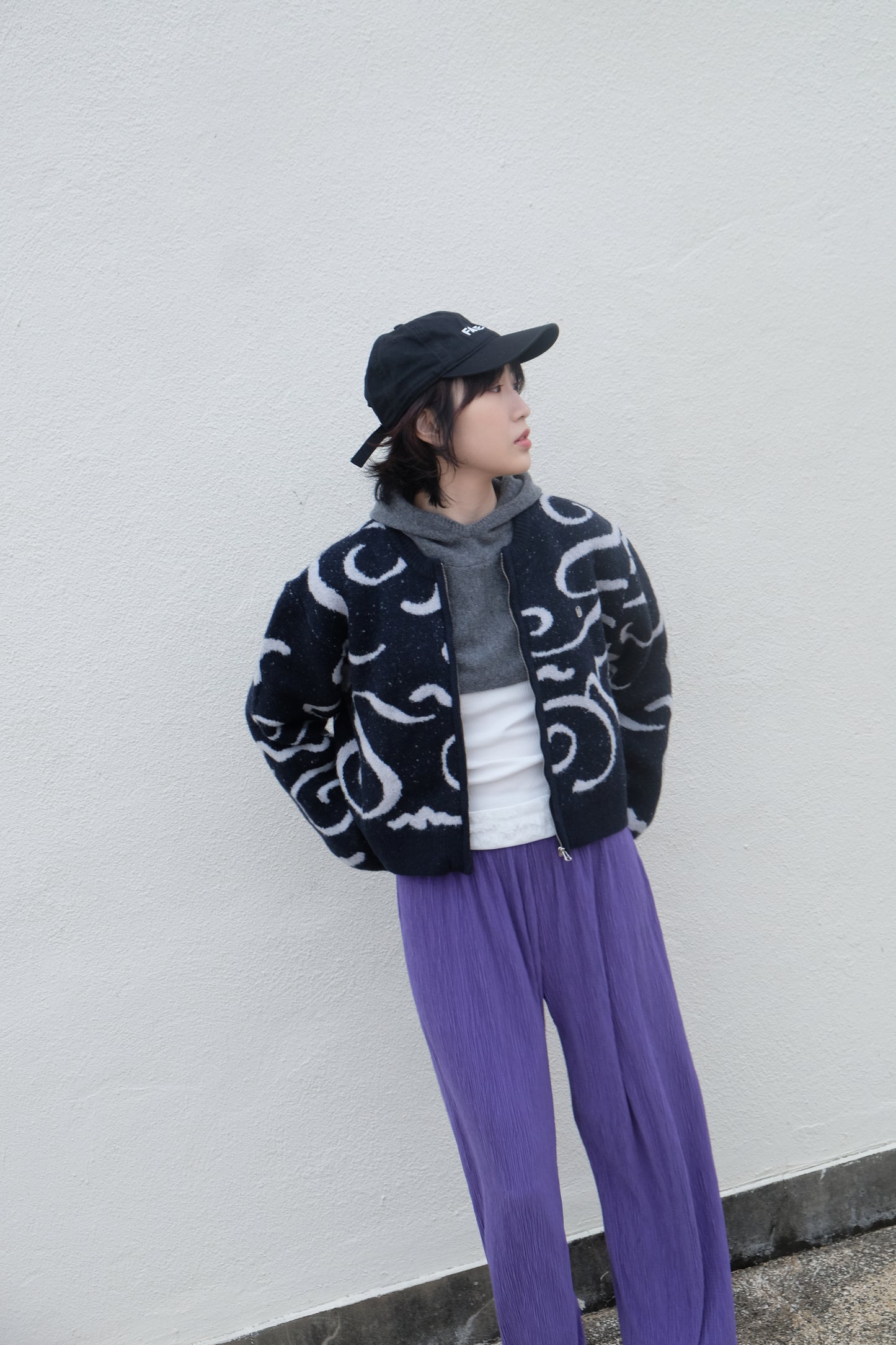 Cropped Hoodie - Merino Wool & Cashmere (Grey)