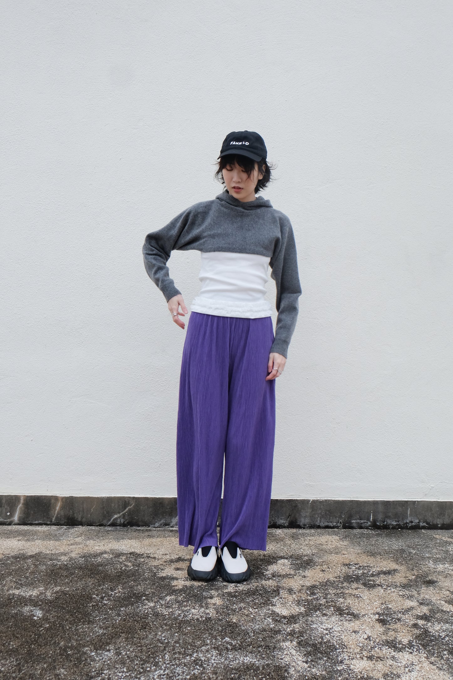 Cooling Textured Everyday Pants (Purple/ Green)