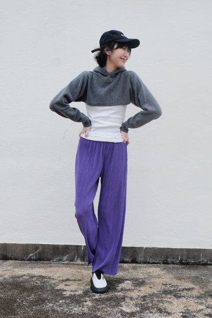 Cooling Textured Everyday Pants (Purple/ Green)