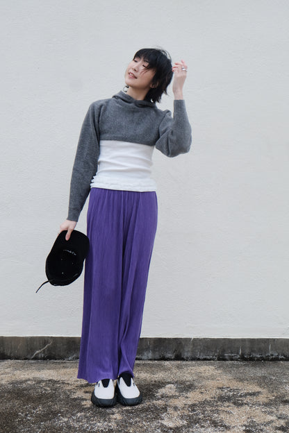 Cooling Textured Everyday Pants (Purple/ Green)