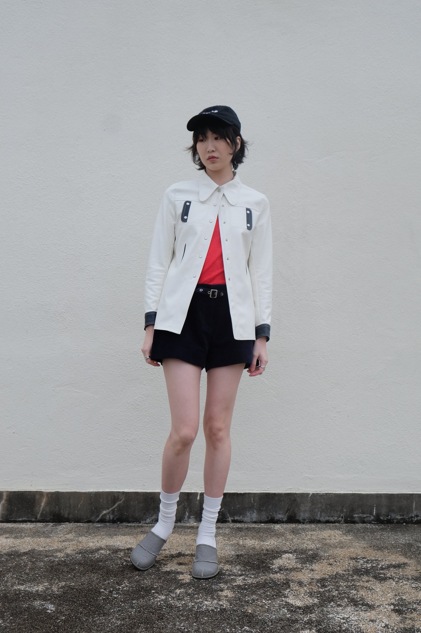 ✨推！"Midwest" Retro Faux Leather Shirt