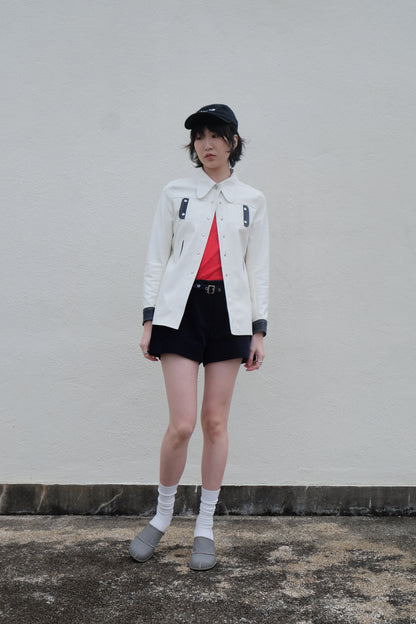 ✨推！"Midwest" Retro Faux Leather Shirt