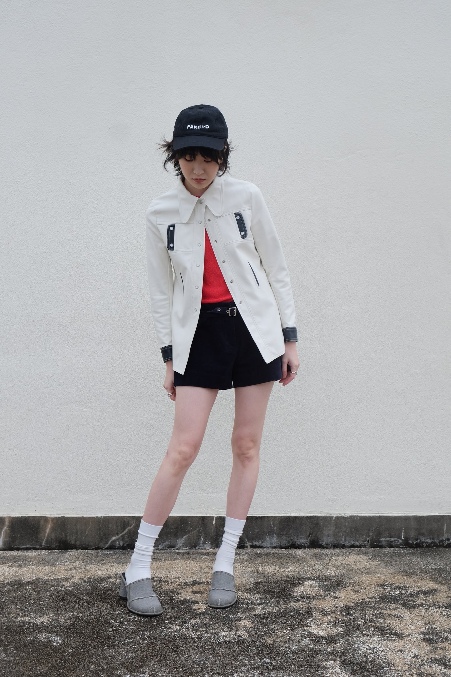 ✨推！"Midwest" Retro Faux Leather Shirt