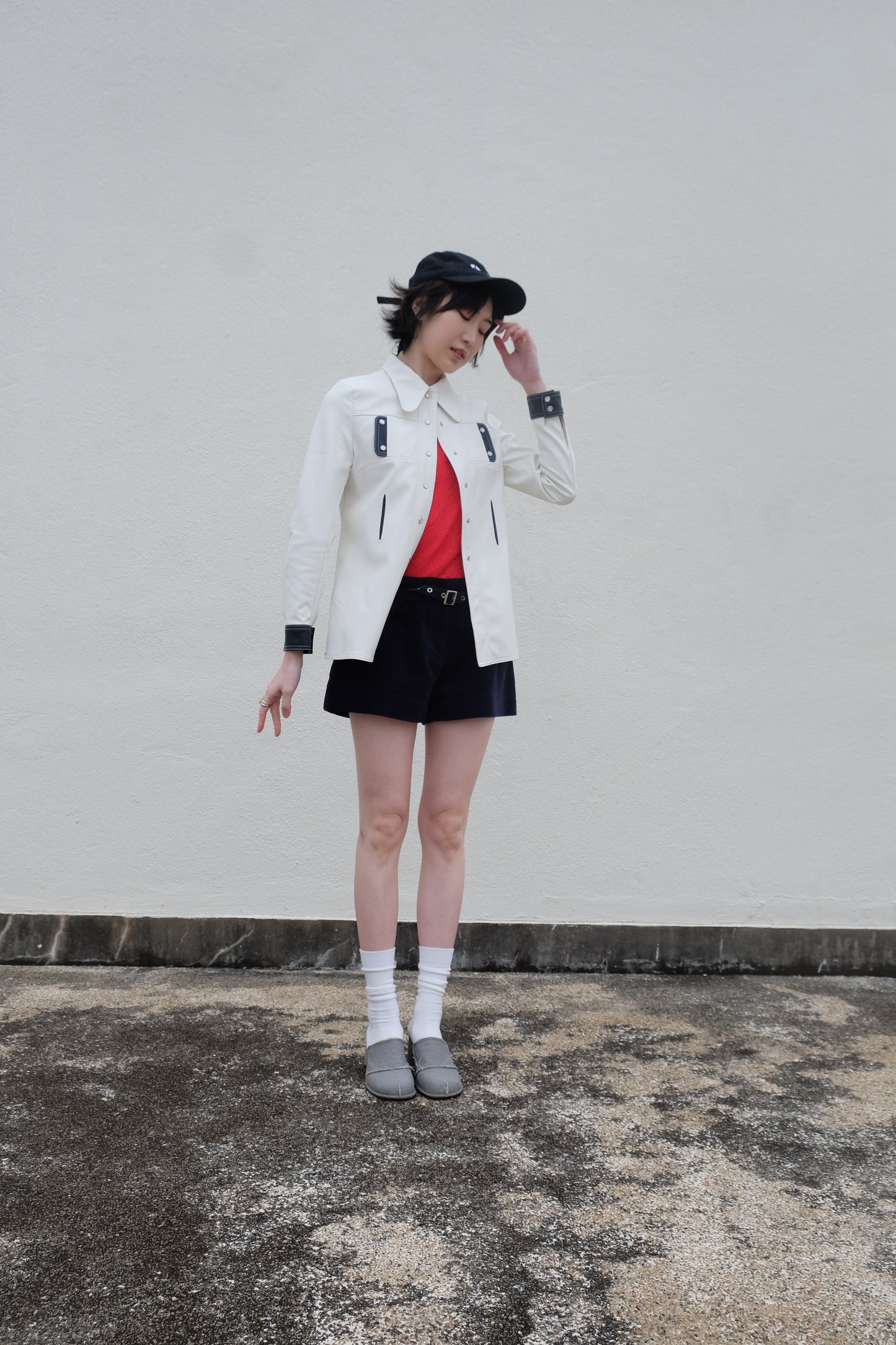 ✨推！"Midwest" Retro Faux Leather Shirt