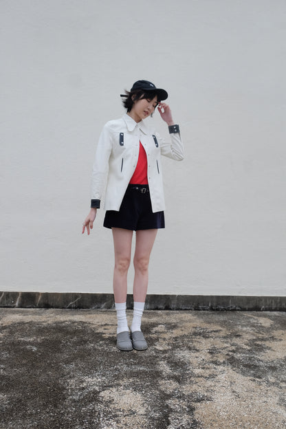 ✨推！"Midwest" Retro Faux Leather Shirt