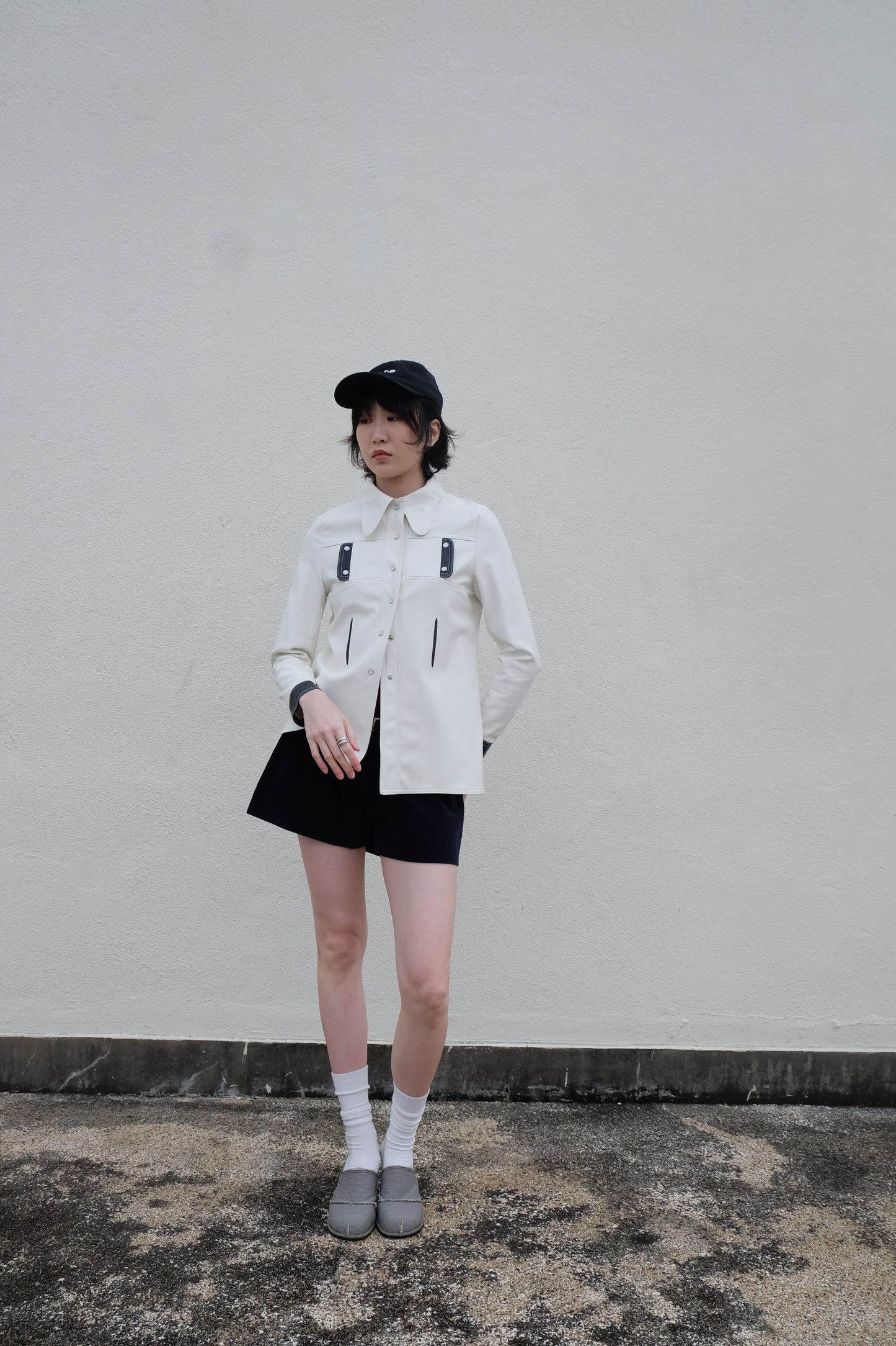 ✨推！"Midwest" Retro Faux Leather Shirt