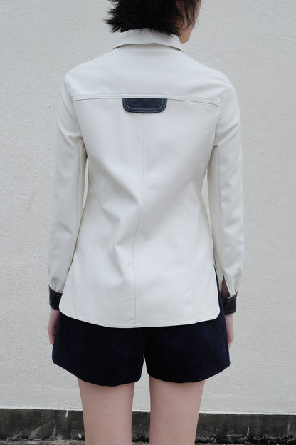 ✨推！"Midwest" Retro Faux Leather Shirt