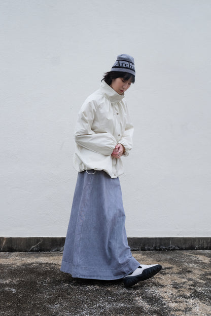 ✨推！"Andre" 90s Heavy Washed Cotton A-line Skirt (Grey)