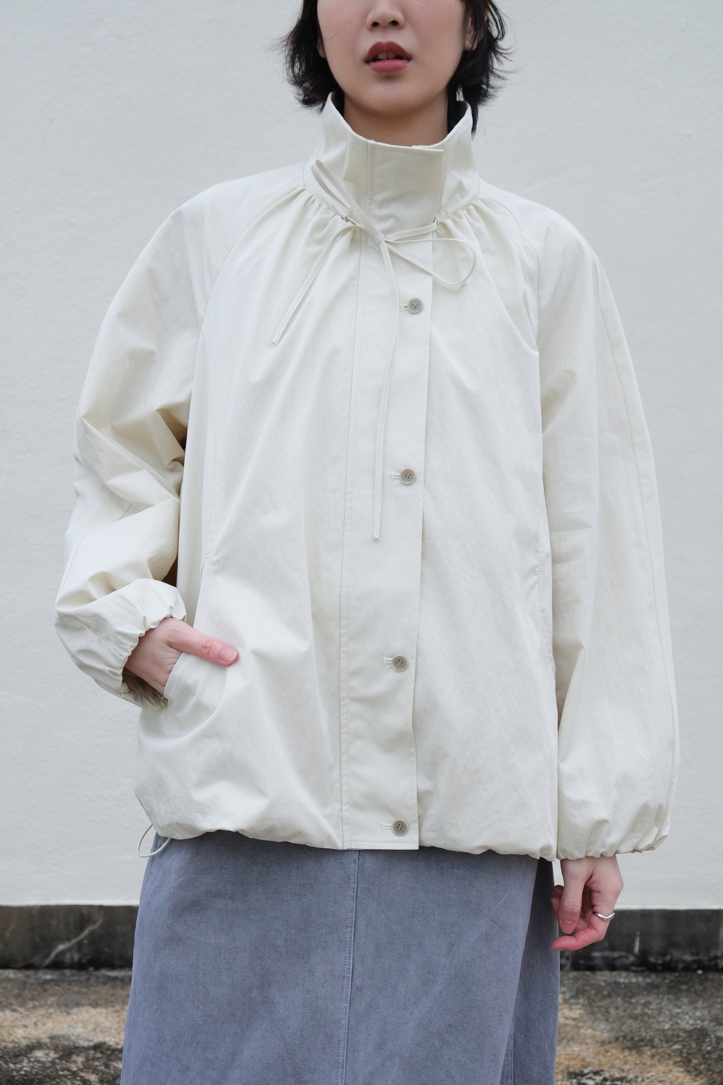 ✨推！"Eden" Puffy Windbreaker (Cream)