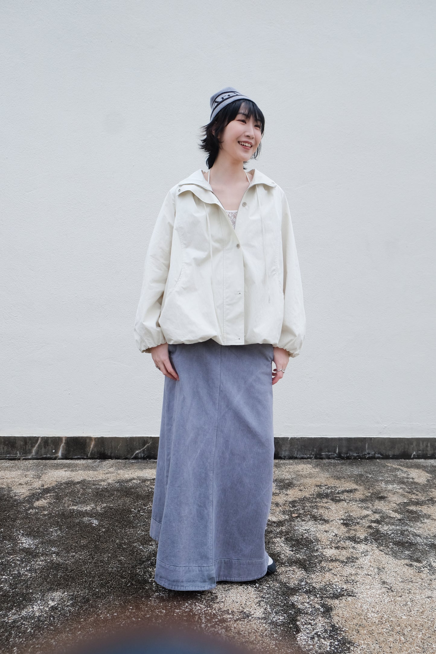 ✨推！"Eden" Puffy Windbreaker (Cream)