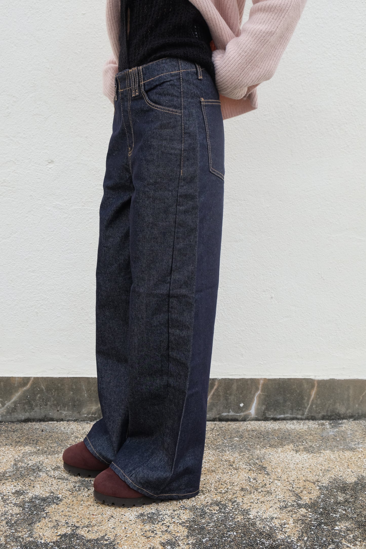 ✨推！"Charlie" Unwashed Wide Jeans