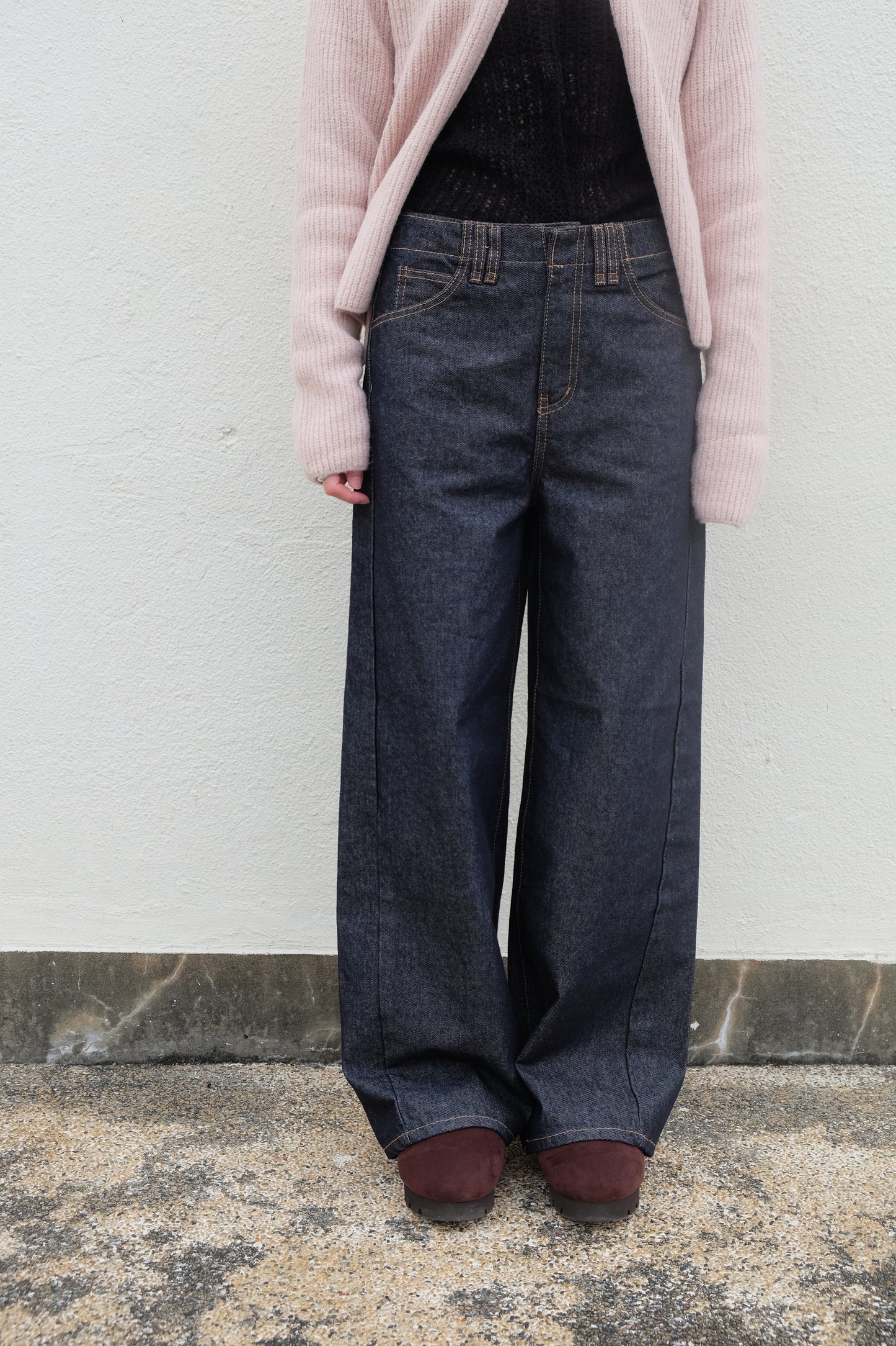 ✨推！"Charlie" Unwashed Wide Jeans