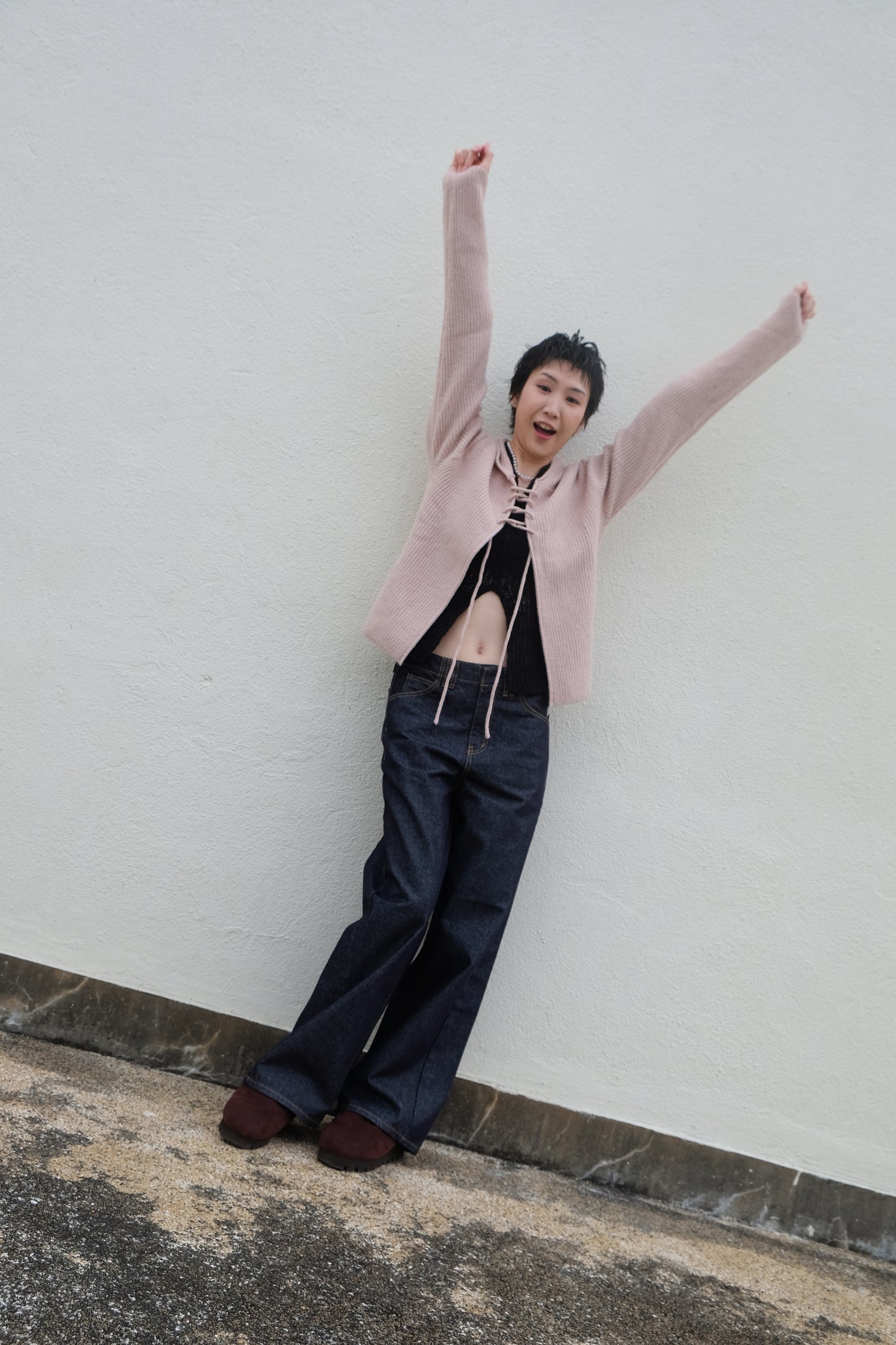 ✨推！"Charlie" Unwashed Wide Jeans