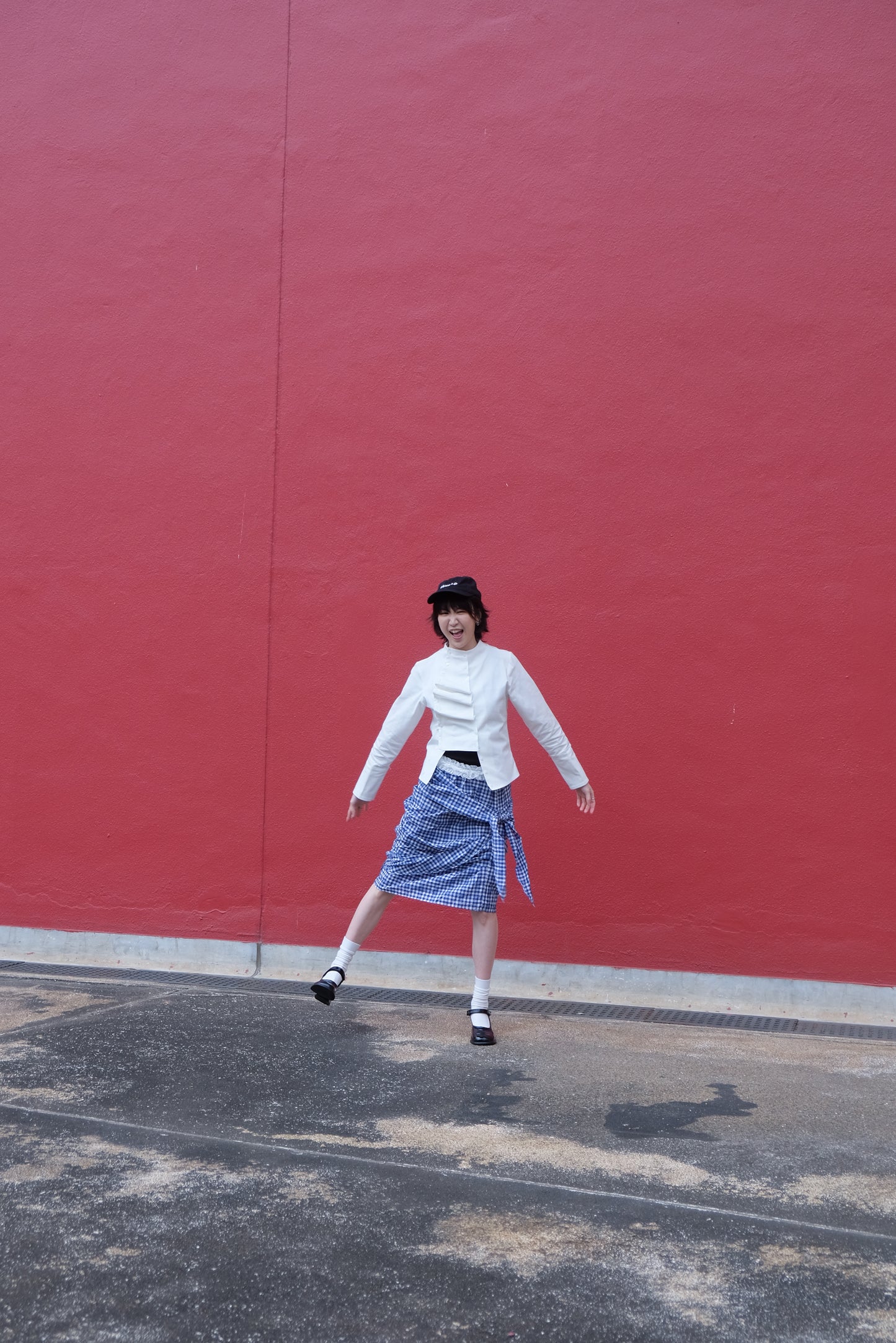 2-way Gingham Knots Top/ Skirt (Blue)