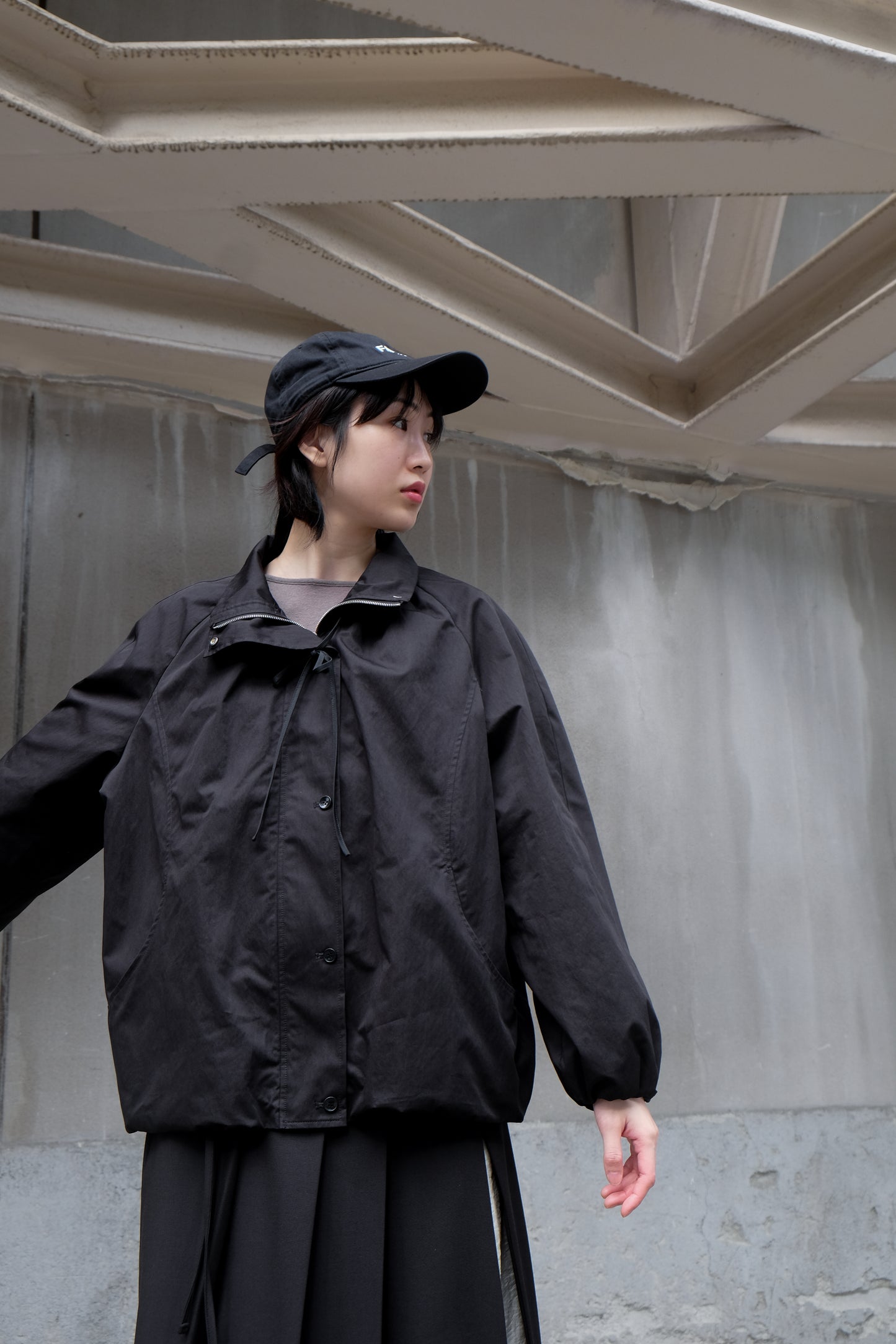 ✨推！"Eden" Puffy Windbreaker (Black)