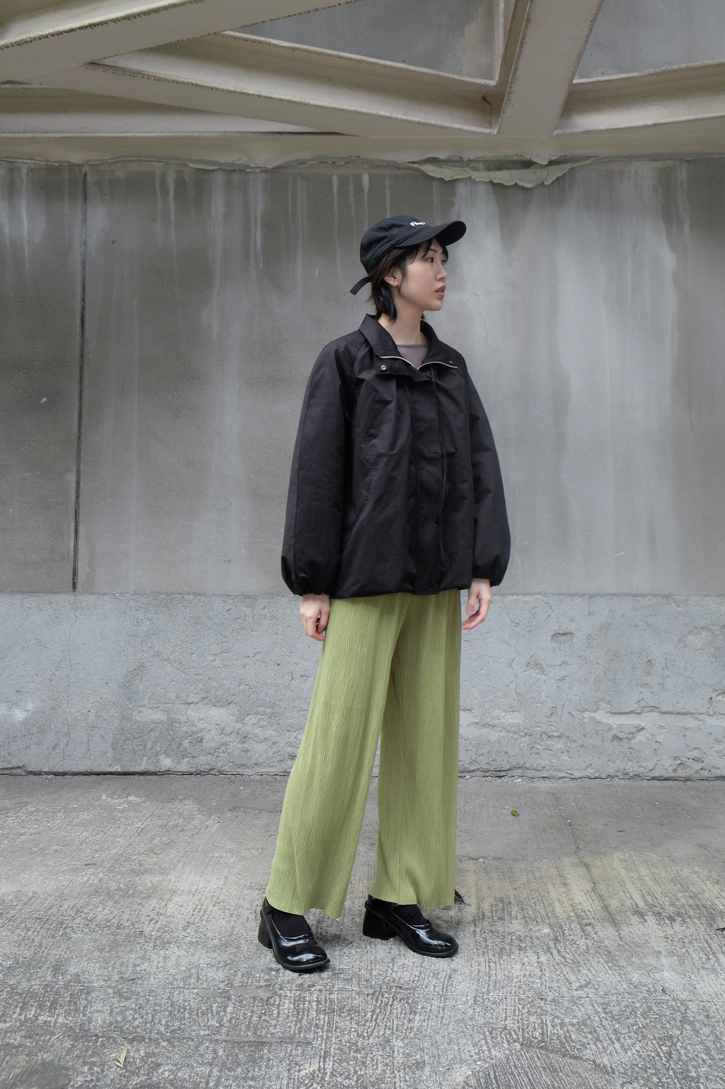 Cooling Textured Everyday Pants (Purple/ Green)