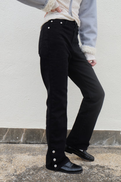 ✨推！"Ellie" Buttoned Bootcut Jeans