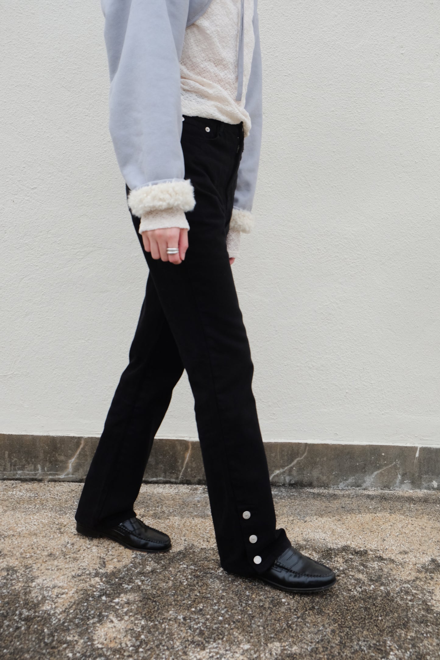 ✨推！"Ellie" Buttoned Bootcut Jeans