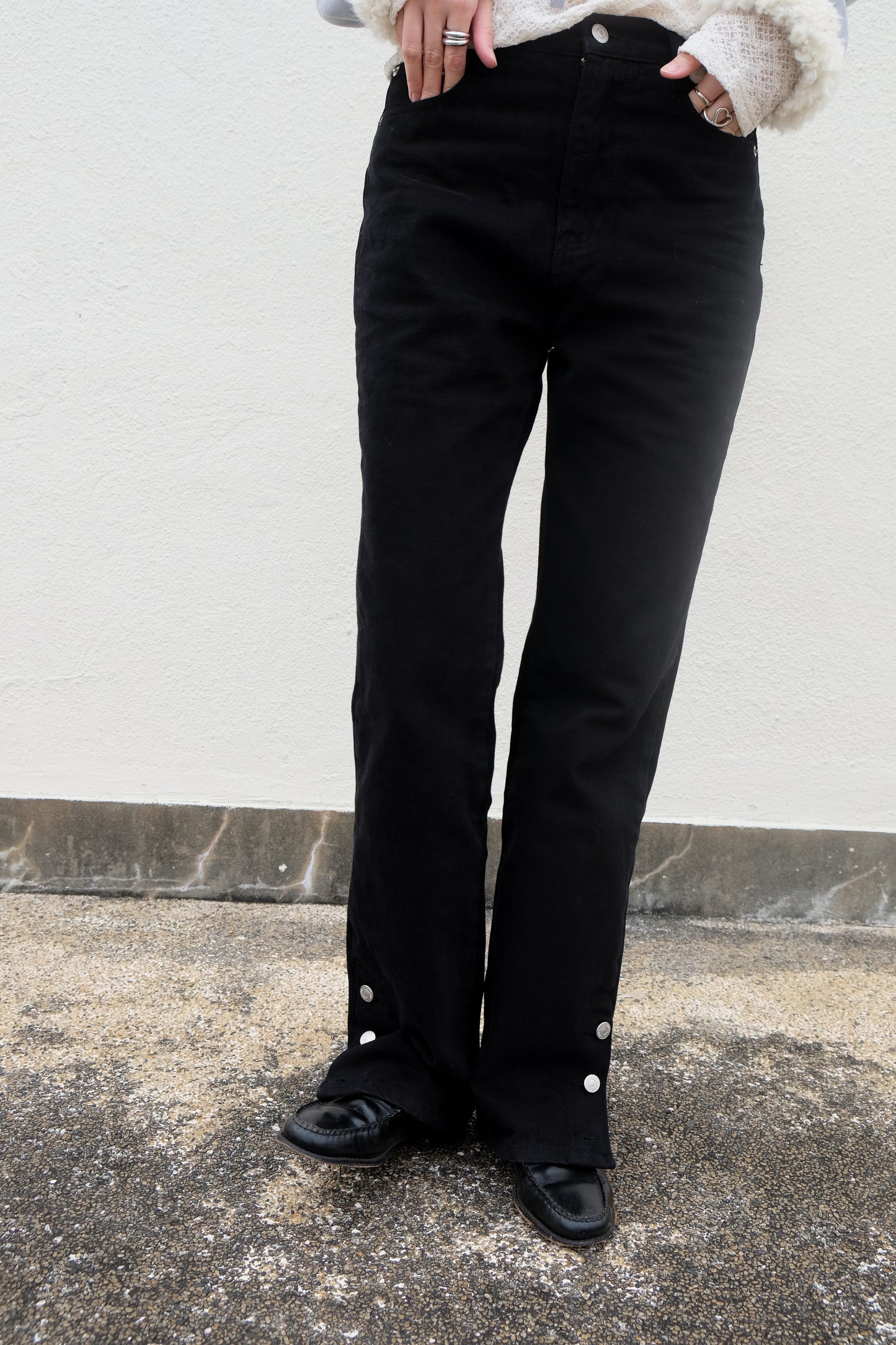 ✨推！"Ellie" Buttoned Bootcut Jeans