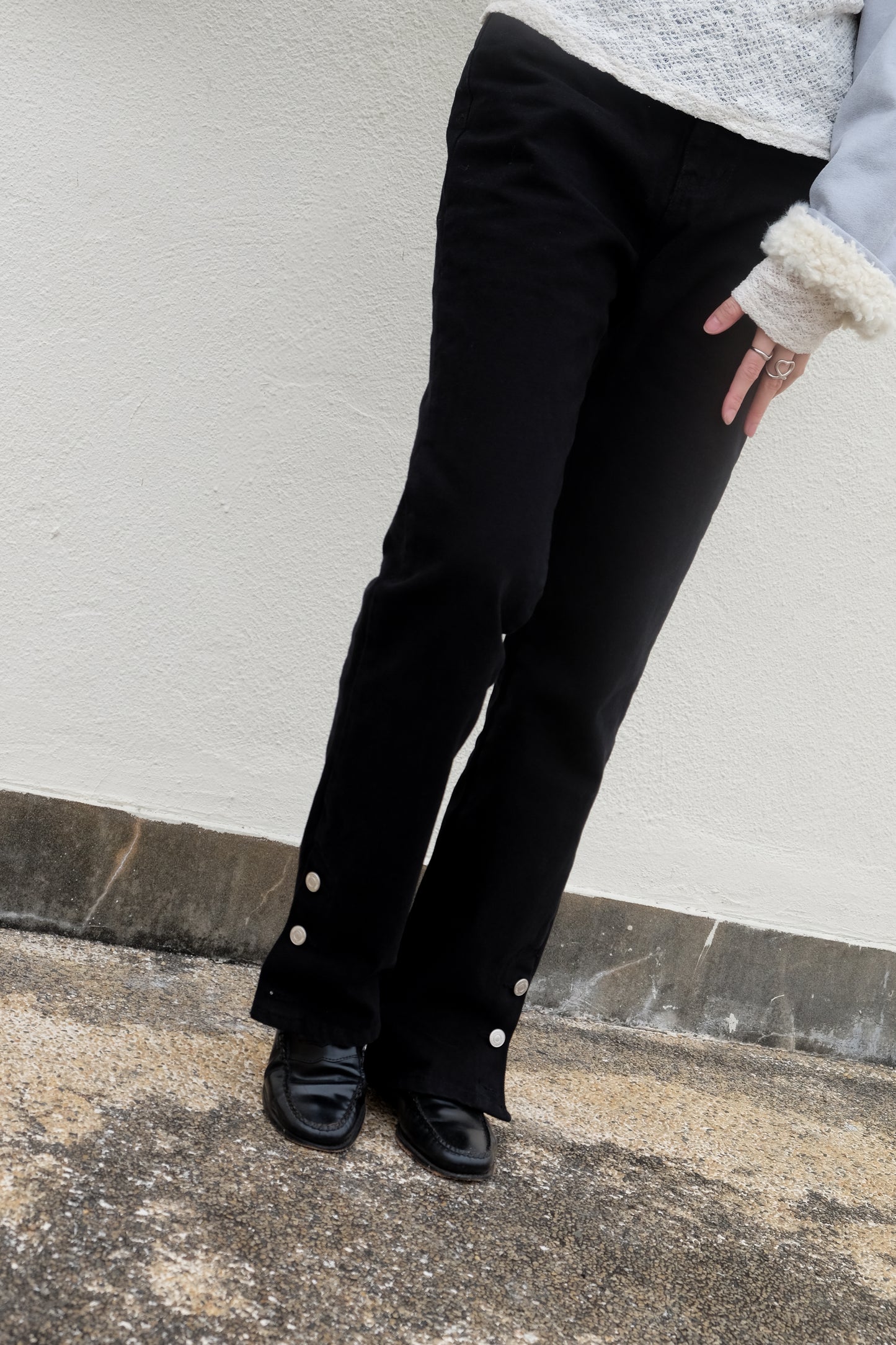 ✨推！"Ellie" Buttoned Bootcut Jeans