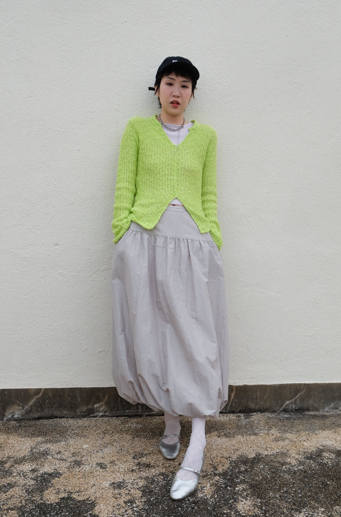 "Lily" Net Top (Green/ Black)