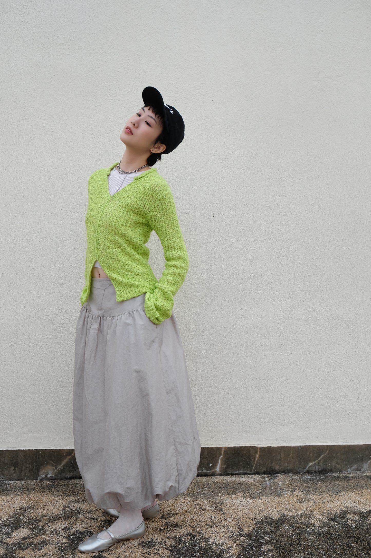 "Lily" Net Top (Green/ Black)