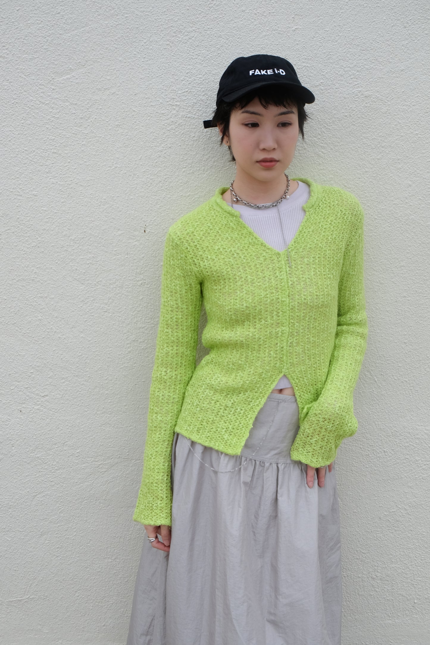 "Lily" Net Top (Green/ Black)