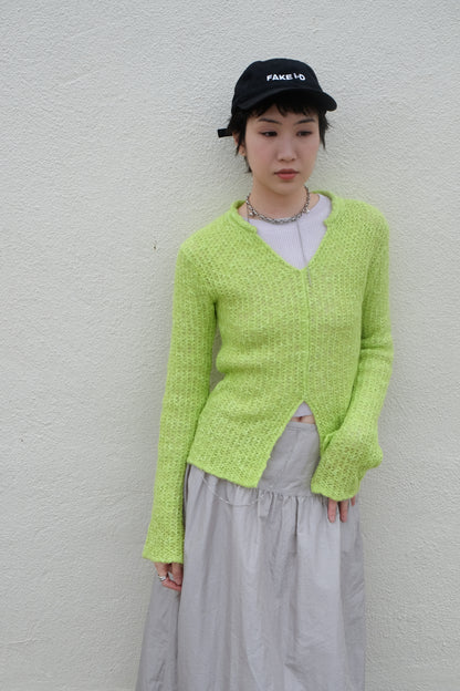 "Lily" Net Top (Green/ Black)