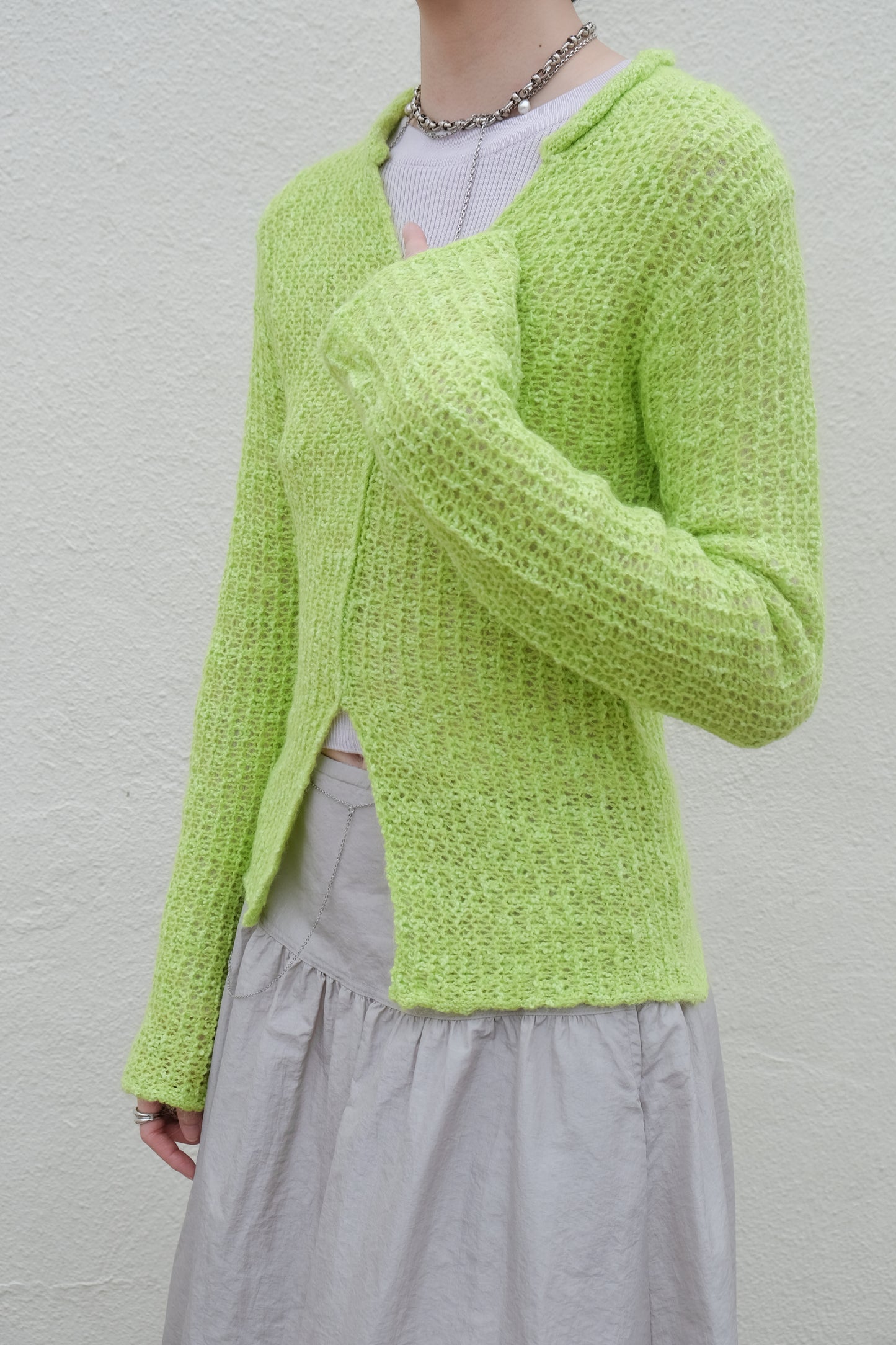 "Lily" Net Top (Green/ Black)